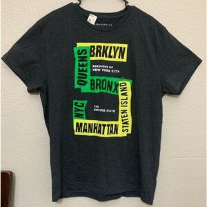 AEROPOSTALE 5 Burroughs Of NYC Mens XL Gray Tee